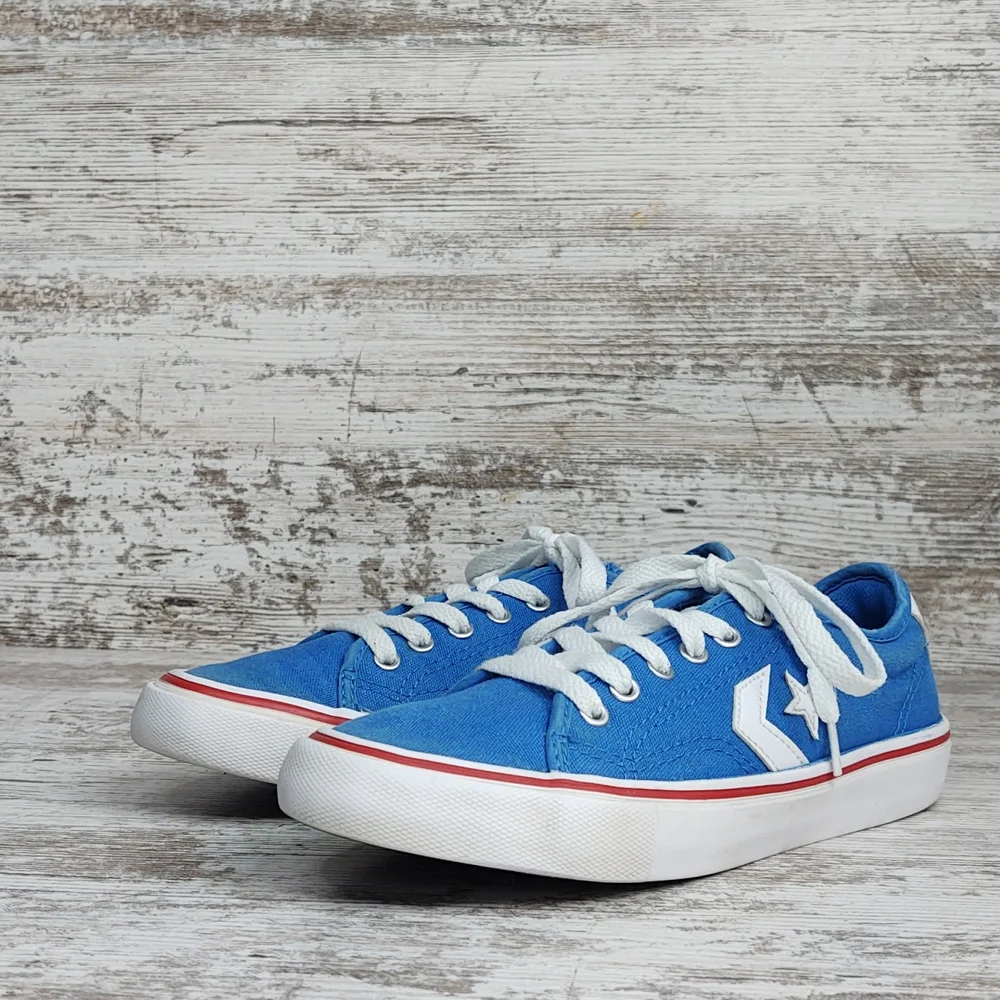 🟦Sz 2 Converse Star Replay Blue Tropic Canvas Sneakers - Picture 3 of 15